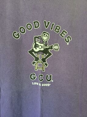 Vintage Life Is Good Purple "Good Vibes" Guitar Graphic Tee